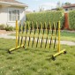 VEVOR Industrial Expandable Barricade, 3,94m Expandable Safety Barricade, Flaxible Mobile Barricade with Locking Casters, Portable Folding Gate Security Traffic Fence for Driveway Warehouse Elevator