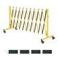 VEVOR Industrial Expandable Barricade, 3,94m Expandable Safety Barricade, Flaxible Mobile Barricade with Locking Casters, Portable Folding Gate Security Traffic Fence for Driveway Warehouse Elevator