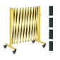 VEVOR Industrial Expandable Barricade, 3,94m Expandable Safety Barricade, Flaxible Mobile Barricade with Locking Casters, Portable Folding Gate Security Traffic Fence for Driveway Warehouse Elevator