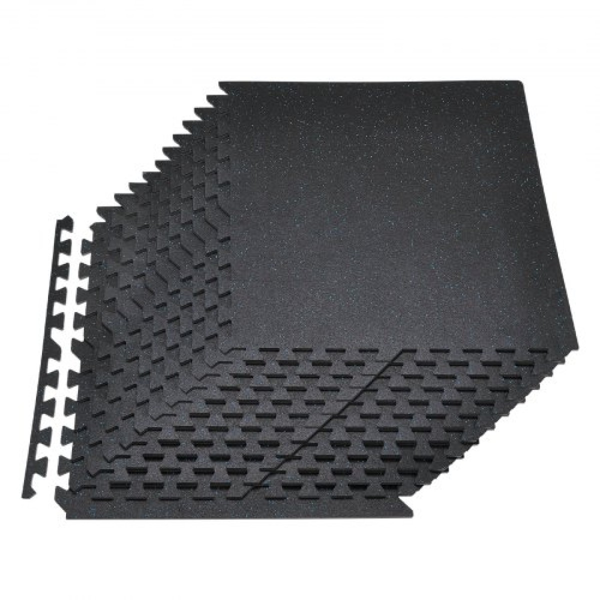VEVOR Puzzle Exercise Mats, 24 ΤΕΜ Χατάκια εξοπλισμού γυμναστικής, 610 x 610 x 14 mm, σετ υψηλής πυκνότητας αφρού EVA, μαλακά πλακάκια από καουτσούκ, προστατευτική επένδυση δαπέδου με μπλε κουκκίδες για το γραφείο γυμναστικής στο σπίτι