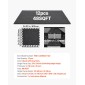 VEVOR Puzzle Exercise Mats, 12 ΤΕΜ Χατάκια εξοπλισμού γυμναστικής, 610 x 610 x 20 mm, Σετ πατάκια αφρού EVA υψηλής πυκνότητας, μαλακά πλακάκια από καουτσούκ, προστατευτική επένδυση δαπέδου με γκρι κουκκίδες για οικιακό γυμναστήριο