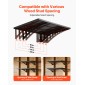 Ράφια τοίχου βαρέως τύπου VEVOR 2-Tier, 610 x 914 mm, επιτοίχια μονάδα ράφια από χάλυβα, 610 x 914 mm ανά ράφι Πλωτή μεταλλική σχάρα αποθήκευσης για γκαράζ με συνολική χωρητικότητα 254 kg, μαύρο