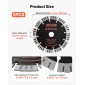VEVOR Diamond Blades 160 mm, 5 Pack Wall Chaser Saw Λεπίδα κοπής, Arbor 22,2 mm, Διαμαντένια τμήματα υψηλής σκληρότητας, Πυρήνας χάλυβα 65Mn, Ξηρά υγρή κοπή, Καθαρές άκρες για τσιμέντο από τσιμέντο από τούβλα