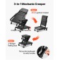 VEVOR 1015mm 3-σε-1 Folding Mechanic Creeper, Heavy Duty Z-Creeper Garage Roller, 218 kg Under Car Rolling Creeper με 6 περιστρεφόμενους τροχούς, Κάθισμα με επένδυση για επισκευή αυτοκινήτου