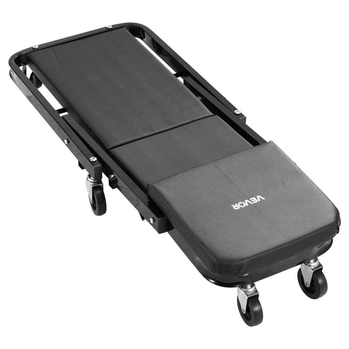 VEVOR 1015mm 3-σε-1 Folding Mechanic Creeper, Heavy Duty Z-Creeper Garage Roller, 218 kg Under Car Rolling Creeper με 6 περιστρεφόμενους τροχούς, Κάθισμα με επένδυση για επισκευή αυτοκινήτου