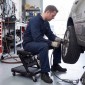 VEVOR 1015mm 3-σε-1 Folding Mechanic Creeper, Heavy Duty Z-Creeper Garage Roller, 218 kg Under Car Rolling Creeper με 6 περιστρεφόμενους τροχούς, Κάθισμα με επένδυση για επισκευή αυτοκινήτου