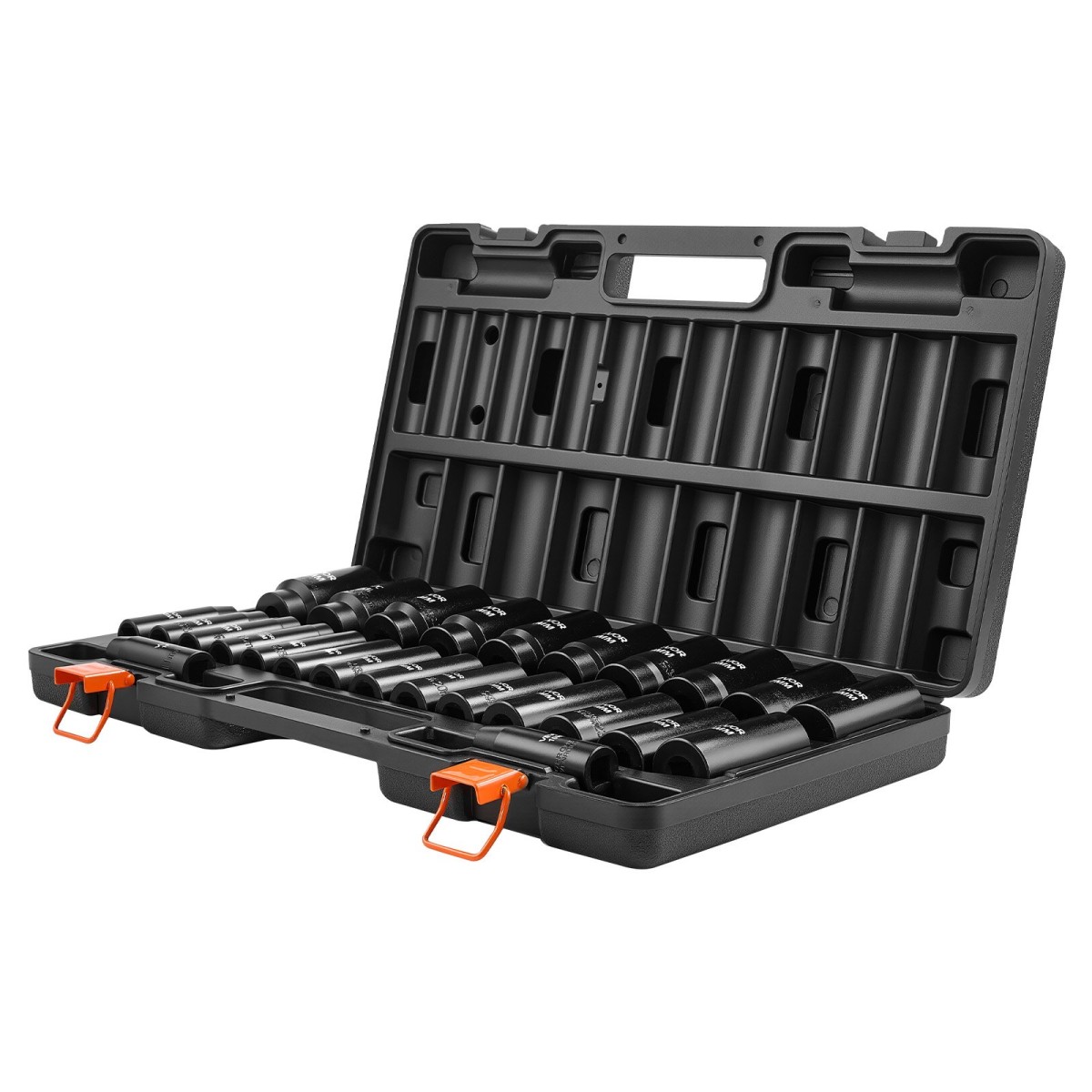 VEVOR Impact Socket Set, 1/2" Drive, 26 Piece Impact Sockets, 6 Point Sockets, Metric 10-30 mm, 32-36 mm, Εύκολη αναγνώριση, με στιβαρή θήκη αποθήκευσης, κατασκευή από κράμα χάλυβα Cr-V, για επισκευή οχημάτων