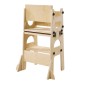 VEVOR Toddler Tower, Ξύλινο, ρυθμιζόμενο σκαμπό κουζίνας για παιδιά 1-5, Σετ τραπεζιού και καρέκλας απογαλακτισμού Montessori, Learning Standing Tower με Μαυροπίνακα, Πλάτη, για Μπάνιο και Πάγκος Κουζίνας