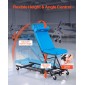 VEVOR 1230mm ρυθμιζόμενο ύψος Mechanic Creeper, 258 kg Under Car Rolling Garage Creeper Seat με ρυθμιζόμενη πλάτη & προσκέφαλο, επενδυμένη καρέκλα καταστήματος για επισκευή αυτοκινήτων και αεροσκαφών