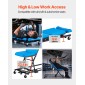 VEVOR 1230mm ρυθμιζόμενο ύψος Mechanic Creeper, 258 kg Under Car Rolling Garage Creeper Seat με ρυθμιζόμενη πλάτη & προσκέφαλο, επενδυμένη καρέκλα καταστήματος για επισκευή αυτοκινήτων και αεροσκαφών