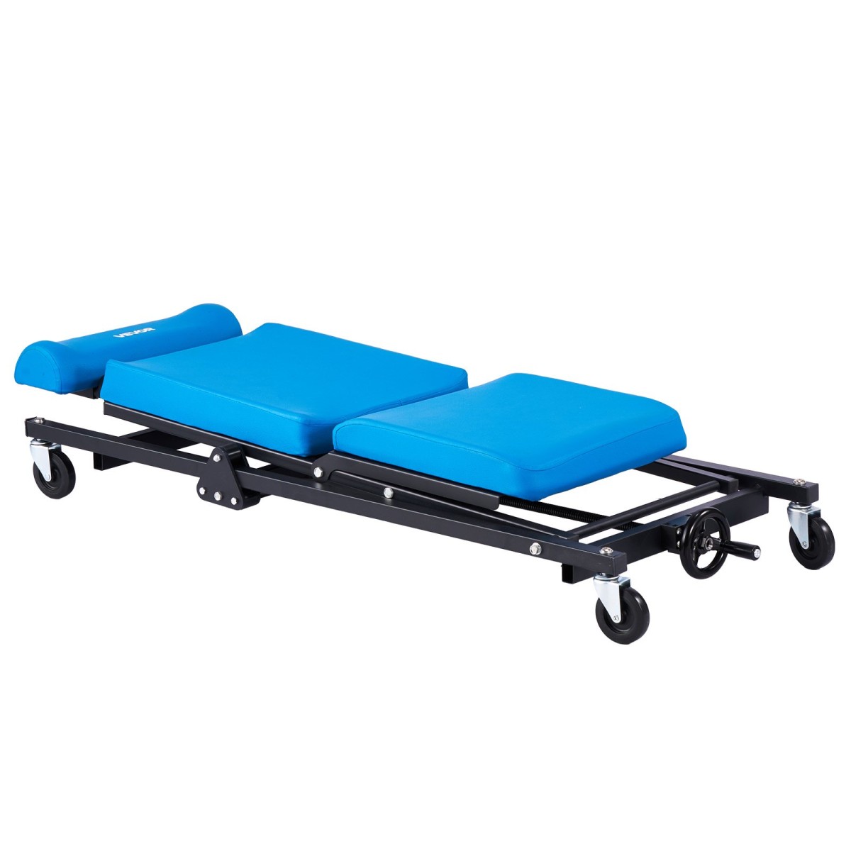 VEVOR 1230mm ρυθμιζόμενο ύψος Mechanic Creeper, 258 kg Under Car Rolling Garage Creeper Seat με ρυθμιζόμενη πλάτη & προσκέφαλο, επενδυμένη καρέκλα καταστήματος για επισκευή αυτοκινήτων και αεροσκαφών
