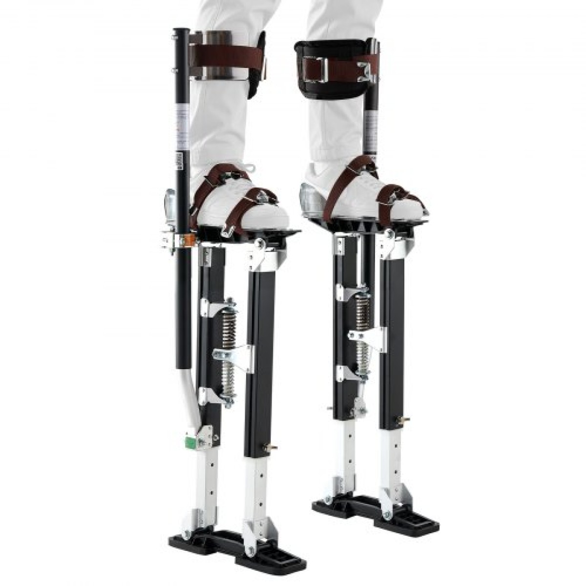 Ξυλοπόδαρα γυψοσανίδας VEVOR, 485-790 mm ρυθμιζόμενα ξυλάκια αλουμινίου Painter, χωρητικότητα 103 kg, Αντιολισθητικά πόδια από καουτσούκ, διπλή απορρόφηση κραδασμών ελατηρίου, άνετοι ιμάντες ποδιών για βάψιμο, διακόσμηση, μαύρο