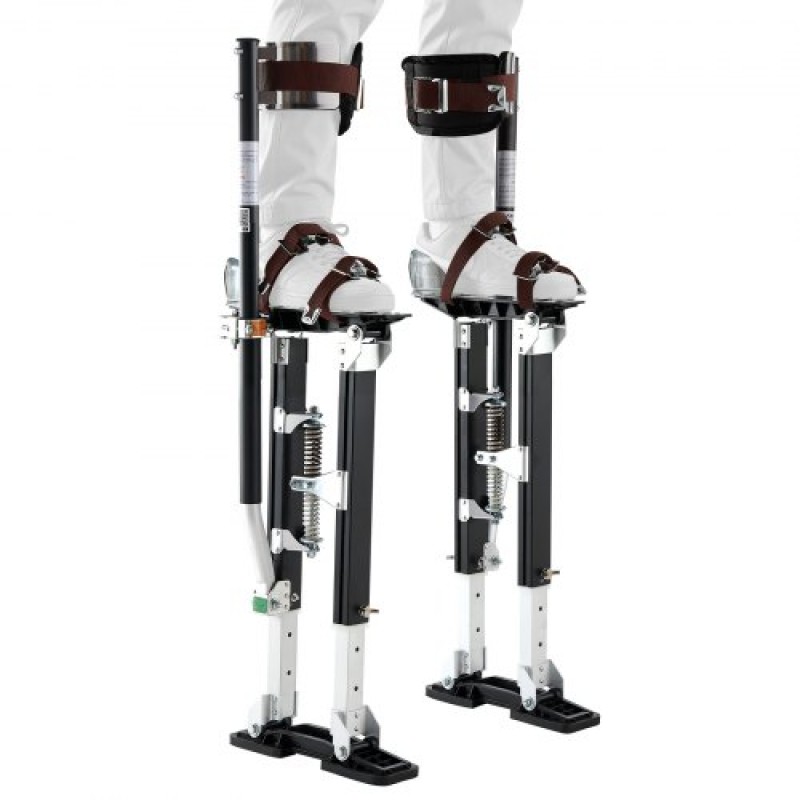 Ξυλοπόδαρα γυψοσανίδας VEVOR, 485-790 mm ρυθμιζόμενα ξυλάκια αλουμινίου Painter, χωρητικότητα 103 kg, Αντιολισθητικά πόδια από καουτσούκ, διπλή απορρόφηση κραδασμών ελατηρίου, άνετοι ιμάντες ποδιών για βάψιμο, διακόσμηση, μαύρο