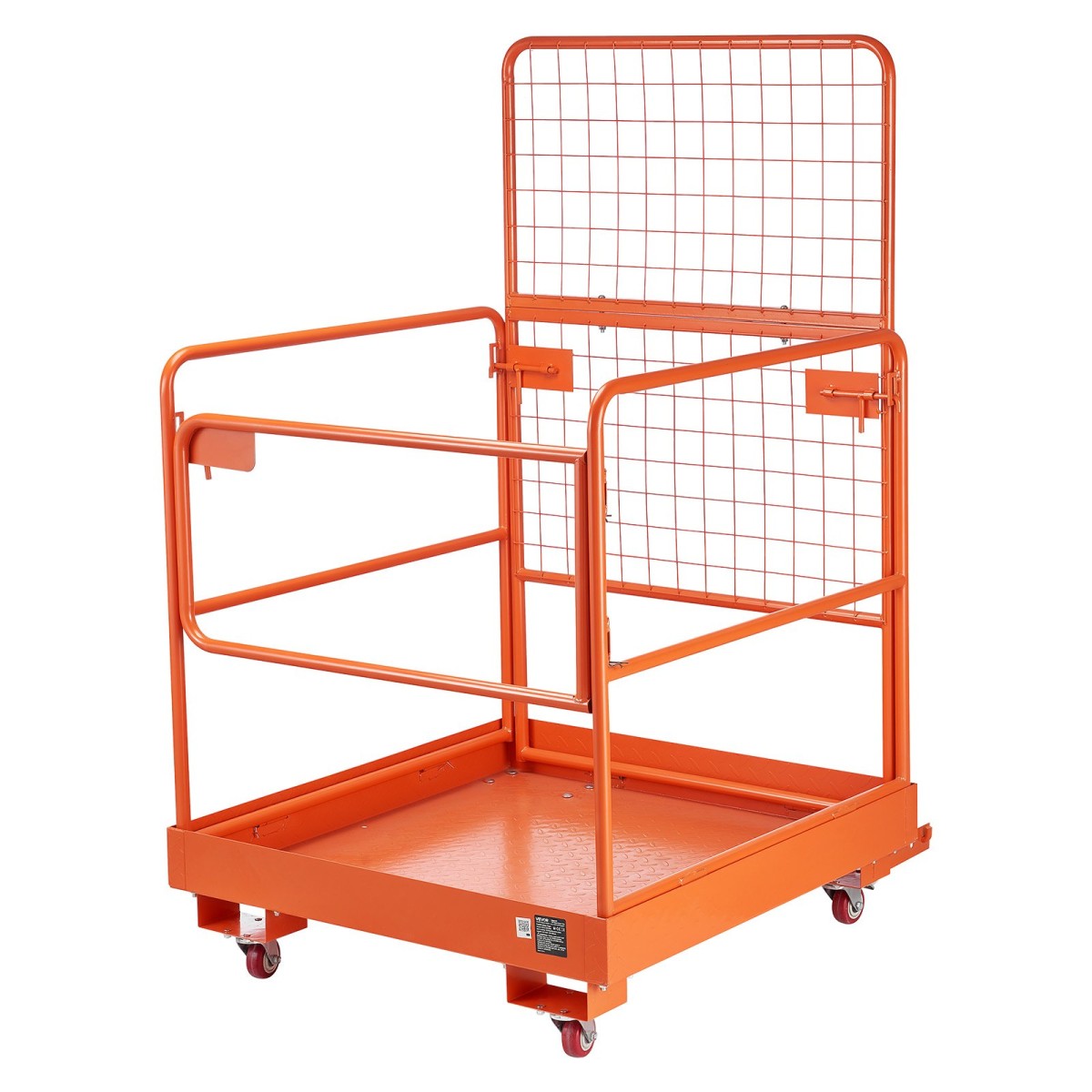 VEVOR Forklift Safety Cage, 920 x 1045 mm, Forklift Man Basket with 4 Wheels, 544,31 kg Χωρητικότητα φόρτωσης, Πλατφόρμα εργασίας βαρέως τύπου, Σετ ασφαλείας πτυσσόμενου καλαθιού ανύψωσης, για τις περισσότερες εναέριες εργασίες Ανύψωση φορτωτή