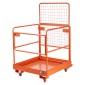 VEVOR Forklift Safety Cage, 920 x 1045 mm, Forklift Man Basket with 4 Wheels, 544,31 kg Χωρητικότητα φόρτωσης, Πλατφόρμα εργασίας βαρέως τύπου, Σετ ασφαλείας πτυσσόμενου καλαθιού ανύψωσης, για τις περισσότερες εναέριες εργασίες Ανύψωση φορτωτή