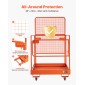 VEVOR Forklift Safety Cage, 920 x 1045 mm, Forklift Man Basket with 4 Wheels, 544,31 kg Χωρητικότητα φόρτωσης, Πλατφόρμα εργασίας βαρέως τύπου, Σετ ασφαλείας πτυσσόμενου καλαθιού ανύψωσης, για τις περισσότερες εναέριες εργασίες Ανύψωση φορτωτή