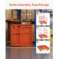 VEVOR Forklift Safety Cage, 920 x 1045 mm, Forklift Man Basket with 4 Wheels, 544,31 kg Χωρητικότητα φόρτωσης, Πλατφόρμα εργασίας βαρέως τύπου, Σετ ασφαλείας πτυσσόμενου καλαθιού ανύψωσης, για τις περισσότερες εναέριες εργασίες Ανύψωση φορτωτή