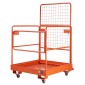 VEVOR Forklift Safety Cage, 920 x 1045 mm, Forklift Man Basket with 4 Wheels, 544,31 kg Χωρητικότητα φόρτωσης, Πλατφόρμα εργασίας βαρέως τύπου, Σετ ασφαλείας πτυσσόμενου καλαθιού ανύψωσης, για τις περισσότερες εναέριες εργασίες Ανύψωση φορτωτή