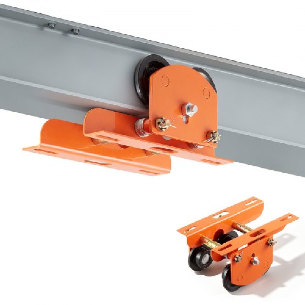 VEVOR Electric Hoist Manual Trolley, 0,5 Ton Load Capacity for PA200 PA250 PA300 PA400 PA500, Push Beam Trolley with Dual Wheels, 68-110 mm Ρυθμιζόμενο πλάτος φλάντζας δοκού για ίσια και καμπύλα I-Beam
