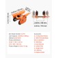 VEVOR Electric Hoist Manual Trolley, 0,5 Ton Load Capacity for PA200 PA250 PA300 PA400 PA500, Push Beam Trolley with Dual Wheels, 68-110 mm Ρυθμιζόμενο πλάτος φλάντζας δοκού για ίσια και καμπύλα I-Beam