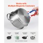 VEVOR Επαγωγική Κουζίνα 60 cm 3 Καυστήρες Εντοιχισμένη Ηλεκτρική Σόμπα 220V 6200W, Πάγκος Επαγωγικός Καυστήρας, με 9 Επίπεδα Ισχύος, Οθόνη Αφής LED, Κεραμική Γυάλινη Επιφάνεια, Παιδική Κλειδαριά, για Κουζίνα, RV