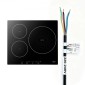 VEVOR Επαγωγική Κουζίνα 60 cm 3 Καυστήρες Εντοιχισμένη Ηλεκτρική Σόμπα 220V 6200W, Πάγκος Επαγωγικός Καυστήρας, με 9 Επίπεδα Ισχύος, Οθόνη Αφής LED, Κεραμική Γυάλινη Επιφάνεια, Παιδική Κλειδαριά, για Κουζίνα, RV