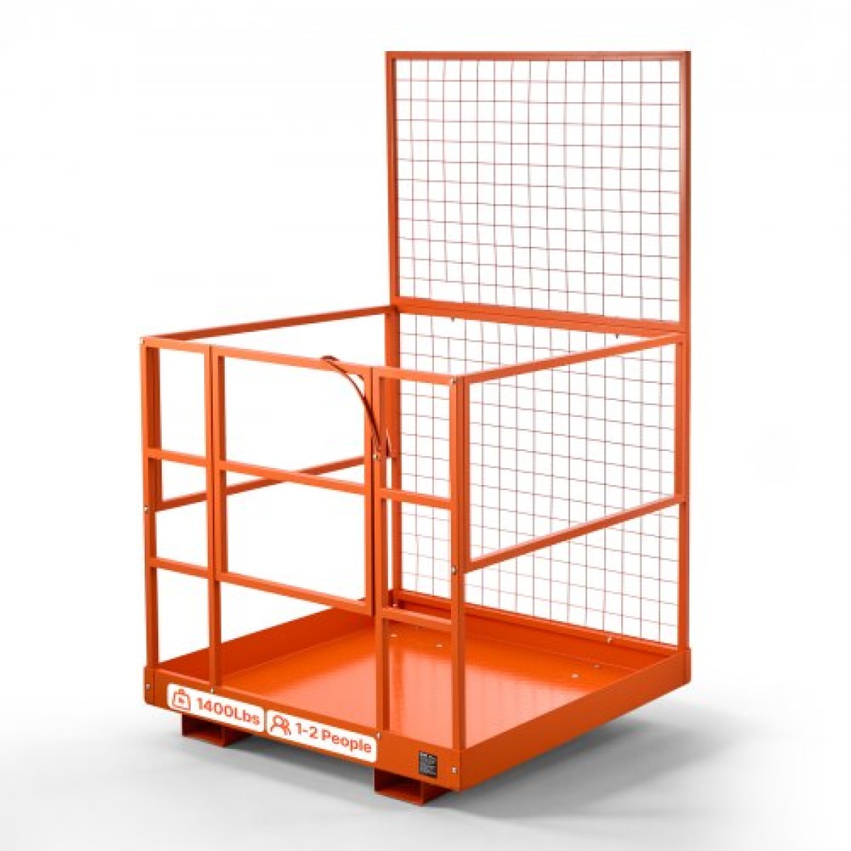 VEVOR Forklift Safety Cage, 1225 x 1148 mm, Heavy Duty Forklift Man Basket, 635,03 kg Χωρητικότητα φόρτωσης, Πτυσσόμενο καλάθι ανύψωσης πλατφόρμας εργασίας με οπή αποστράγγισης και κλειδαριά, για τις περισσότερες εναέριες εργασίες Ανύψωση φορτωτή