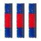 VEVOR Livestock Scratching Brush, 3PCS Goat Scratcher Brush Post with 12 Screws, 430 x 190 mm Ξυστό αγελάδας για ανακούφιση από τον κνησμό στην πλάτη, Εργαλείο γρατσουνιάς μασάζ περιποίησης για πρόβατα χοίρων αλόγου, μπλε & κόκκινο