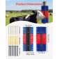 VEVOR Livestock Scratching Brush, 3PCS Goat Scratcher Brush Post with 12 Screws, 430 x 190 mm Ξυστό αγελάδας για ανακούφιση από τον κνησμό στην πλάτη, Εργαλείο γρατσουνιάς μασάζ περιποίησης για πρόβατα χοίρων αλόγου, μπλε & κόκκινο