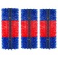 VEVOR Livestock Scratching Brush, 3PCS Goat Scratcher Brush Post with 12 Screws, 430 x 190 mm Ξυστό αγελάδας για ανακούφιση από τον κνησμό στην πλάτη, Εργαλείο γρατσουνιάς μασάζ περιποίησης για πρόβατα χοίρων αλόγου, μπλε & κόκκινο