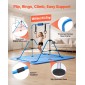 VEVOR Gymnastic Bars for Kids, 63,5 kg Πτυσσόμενη Μπάρα προπόνησης χωρητικότητας με χαλάκι, ρυθμιζόμενο ύψος γυμναστική οριζόντια μπάρα για το σπίτι, εξοπλισμός προπόνησης για εσωτερικούς εξωτερικούς χώρους, Εύκολη συναρμολόγηση, Μπλε