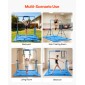 VEVOR Gymnastic Bars for Kids, 63,5 kg Πτυσσόμενη Μπάρα προπόνησης χωρητικότητας με χαλάκι, ρυθμιζόμενο ύψος γυμναστική οριζόντια μπάρα για το σπίτι, εξοπλισμός προπόνησης για εσωτερικούς εξωτερικούς χώρους, Εύκολη συναρμολόγηση, Μπλε