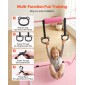VEVOR Gymnastic Bars for Kids, 63,5 kg Πτυσσόμενη Μπάρα προπόνησης χωρητικότητας με χαλάκι, ρυθμιζόμενο ύψος γυμναστική οριζόντια μπάρα για το σπίτι, εξοπλισμός προπόνησης για εσωτερικούς εξωτερικούς χώρους, Εύκολη συναρμολόγηση, Ροζ