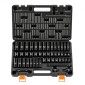 VEVOR Impact Socket Set, 3/8" Drive, 48-Piece Socket Set, 6-Point Sockets, SAE 5/16"-3/4" and Metric 8-19 mm, 21-22 mm, Easy to Identify, Cr-V Alloy Steel, Extension Bartorage, Adapter και S