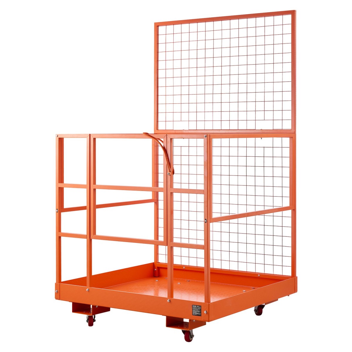VEVOR Forklift Safety Cage, 1225 x 1148 mm, Heavy Duty Forklift Man Basket, 635,03 kg Πτυσσόμενο καλάθι ανύψωσης πλατφόρμας εργασίας χωρητικότητας με 4 τροχούς, κλειδαριά, οπή αποστράγγισης, για εναέριο φορτωτή ανύψωσης εργασίας