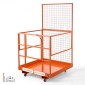 VEVOR Forklift Safety Cage, 1225 x 1148 mm, Heavy Duty Forklift Man Basket, 635,03 kg Πτυσσόμενο καλάθι ανύψωσης πλατφόρμας εργασίας χωρητικότητας με 4 τροχούς, κλειδαριά, οπή αποστράγγισης, για εναέριο φορτωτή ανύψωσης εργασίας