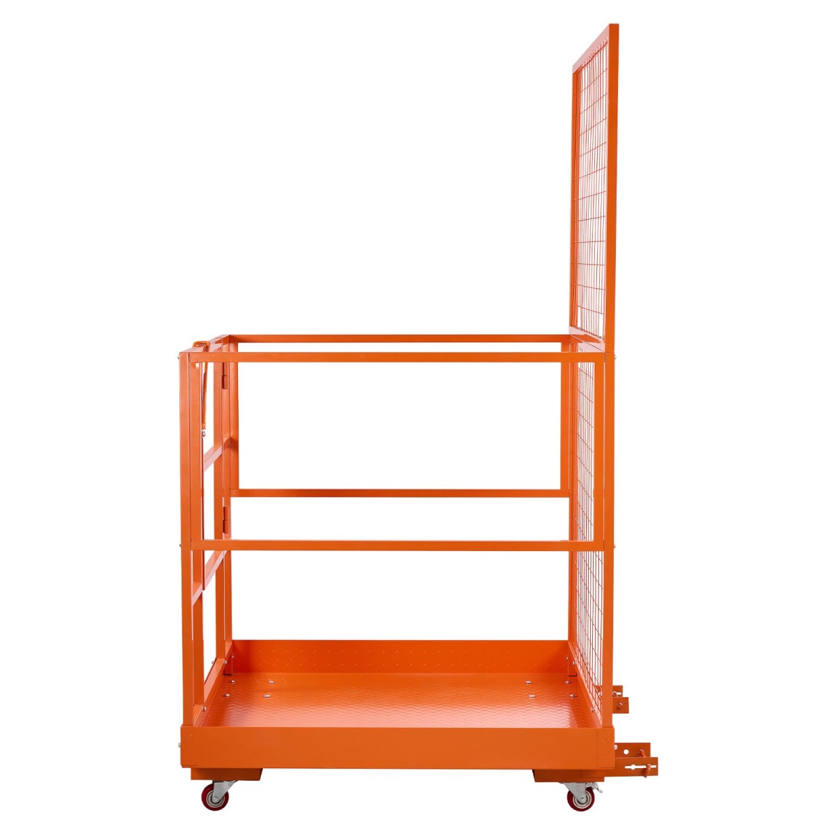 VEVOR Forklift Safety Cage, 1225 x 1148 mm, Heavy Duty Forklift Man Basket, 635,03 kg Πτυσσόμενο καλάθι ανύψωσης πλατφόρμας εργασίας χωρητικότητας με 4 τροχούς, κλειδαριά, οπή αποστράγγισης, για εναέριο φορτωτή ανύψωσης εργασίας