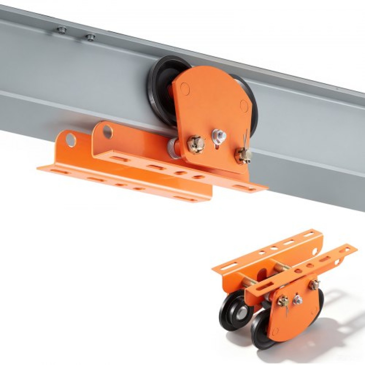Χειροκίνητο καρότσι VEVOR Electric Hoist, χωρητικότητα φορτίου 1 τόνου για PA600 PA700 PA800 PA900 PA1000, τρόλεϊ Push Beam με διπλούς τροχούς, 68-110 mm Ρυθμιζόμενο πλάτος φλάντζας δοκού για ευθεία και καμπύλη I-Beam