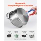 VEVOR Επαγωγική Κουζίνα 60 cm 4 Καυστήρες Εντοιχισμένη Ηλεκτρική Σόμπα 220V 7000W, Πάγκος Επαγωγικός Καυστήρας, με 9 Επίπεδα Ισχύος, Οθόνη Αφής LED, Κεραμική Γυάλινη Επιφάνεια, Παιδική Κλειδαριά, για Κουζίνα, RV