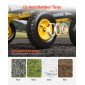 VEVOR Steel Garden Cart, 635 kg Heavy Duty Pullable Garden Wagon Yard Cart, 2 in 1 Outdoor Metal Utility Wagon Yard Trailer με ελαστικά παντός εδάφους 330 mm, αποσπώμενες πλευρές πλέγματος & περιστρεφόμενη λαβή 180°