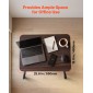 Γραφείο VEVOR Standing Desk, Ρυθμιζόμενο ύψος Κινητό Stand Up Desk με 4 Ροδάκια, 650 x 480 mm Μικρό Σταθμό Εργασίας με Γάντζο, Χωρητικότητα 15 kg, Ιδανικό για οικιακό γραφείο, Καφέ