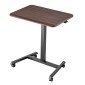 Γραφείο VEVOR Standing Desk, Ρυθμιζόμενο ύψος Κινητό Stand Up Desk με 4 Ροδάκια, 650 x 480 mm Μικρό Σταθμό Εργασίας με Γάντζο, Χωρητικότητα 15 kg, Ιδανικό για οικιακό γραφείο, Καφέ
