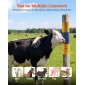 VEVOR Livestock Scratching Brush, 4PCS Goat Scratcher Brush Post με 16 βίδες, 430x100 mm Ξυστό αγελάδας για ανακούφιση από τον κνησμό στην πλάτη, Εργαλείο γρατσουνιάς μασάζ περιποίησης για πρόβατα βοοειδή αλόγου, κίτρινο & μπλε