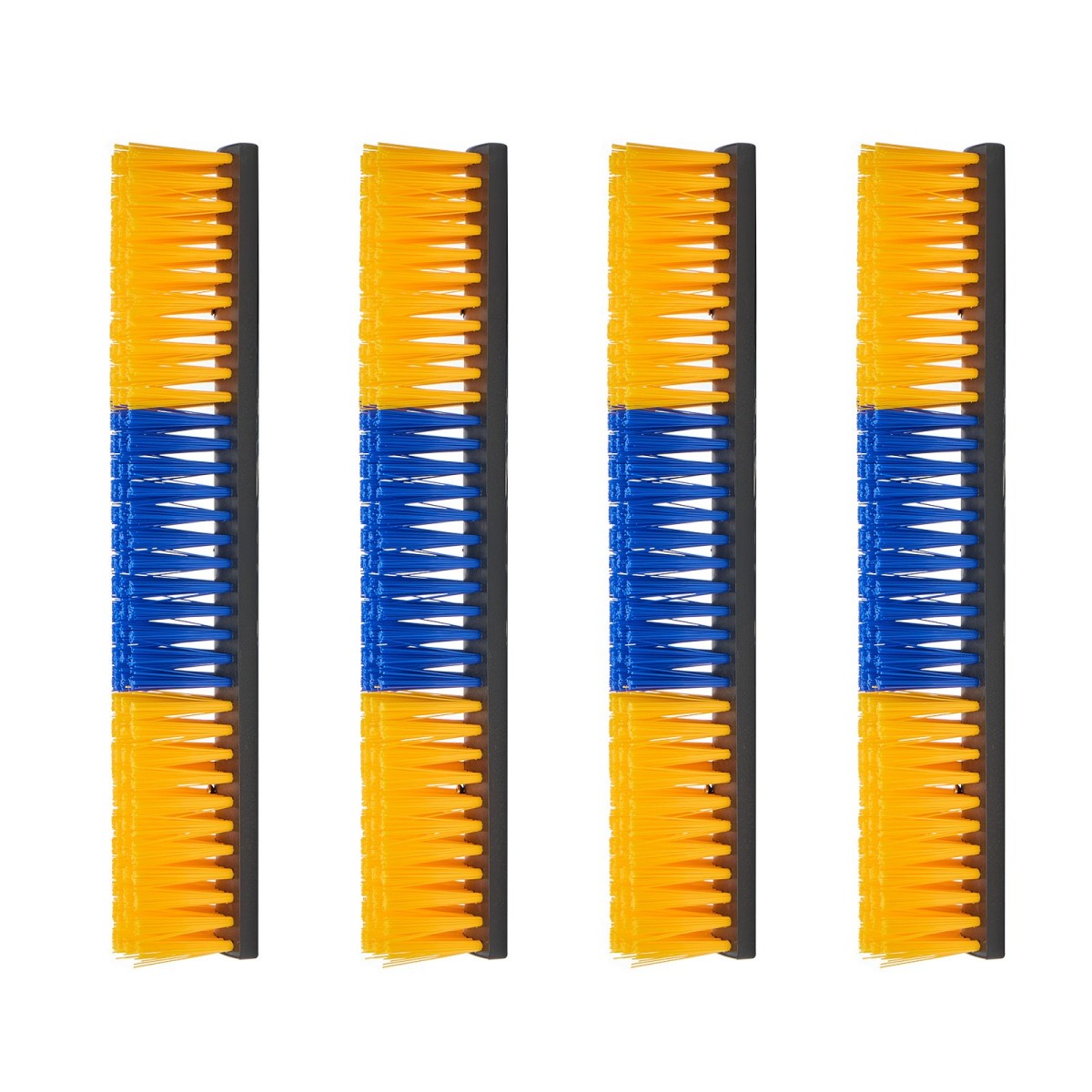 VEVOR Livestock Scratching Brush, 4PCS Goat Scratcher Brush Post με 16 βίδες, 430x100 mm Ξυστό αγελάδας για ανακούφιση από τον κνησμό στην πλάτη, Εργαλείο γρατσουνιάς μασάζ περιποίησης για πρόβατα βοοειδή αλόγου, κίτρινο & μπλε