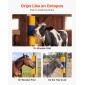 VEVOR Livestock Scratching Brush, 4PCS Goat Scratcher Brush Post με 16 βίδες, 430x100 mm Ξυστό αγελάδας για ανακούφιση από τον κνησμό στην πλάτη, Εργαλείο γρατσουνιάς μασάζ περιποίησης για πρόβατα βοοειδή αλόγου, κίτρινο & μπλε