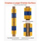 VEVOR Livestock Scratching Brush, 4PCS Goat Scratcher Brush Post με 16 βίδες, 430x100 mm Ξυστό αγελάδας για ανακούφιση από τον κνησμό στην πλάτη, Εργαλείο γρατσουνιάς μασάζ περιποίησης για πρόβατα βοοειδή αλόγου, κίτρινο & μπλε