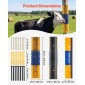 VEVOR Livestock Scratching Brush, 4PCS Goat Scratcher Brush Post με 16 βίδες, 430x100 mm Ξυστό αγελάδας για ανακούφιση από τον κνησμό στην πλάτη, Εργαλείο γρατσουνιάς μασάζ περιποίησης για πρόβατα βοοειδή αλόγου, κίτρινο & μπλε
