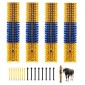 VEVOR Livestock Scratching Brush, 4PCS Goat Scratcher Brush Post με 16 βίδες, 430x100 mm Ξυστό αγελάδας για ανακούφιση από τον κνησμό στην πλάτη, Εργαλείο γρατσουνιάς μασάζ περιποίησης για πρόβατα βοοειδή αλόγου, κίτρινο & μπλε