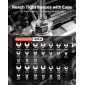 VEVOR Crowfoot Wrench Set, 3/8" Drive, 30-Piece Metric and SAE Size Crows Foot Wrenches, Cr-Mo Alloy Steel, με θήκη αποθήκευσης, σήμανση διπλού μεγέθους σε εργαλεία και θήκη, για αυτόματη συντήρηση ή επισκευή