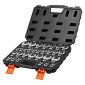 VEVOR Crowfoot Wrench Set, 3/8" Drive, 30-Piece Metric and SAE Size Crows Foot Wrenches, Cr-Mo Alloy Steel, με θήκη αποθήκευσης, σήμανση διπλού μεγέθους σε εργαλεία και θήκη, για αυτόματη συντήρηση ή επισκευή